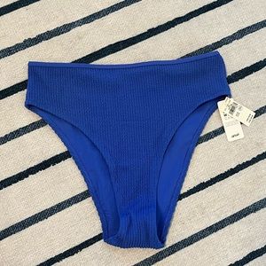 Aerie Blue High Cut Cheeky Bikini Bottom